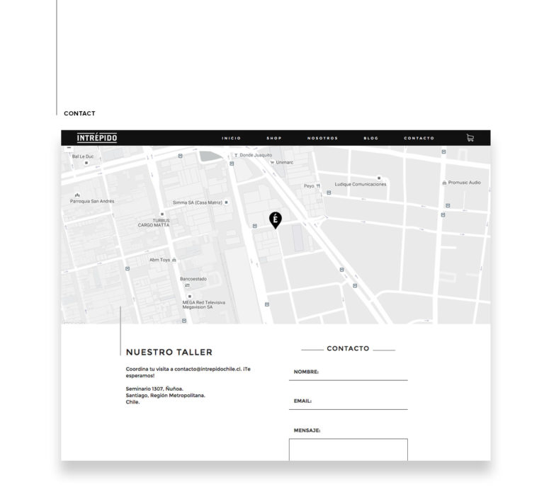 Contact page design