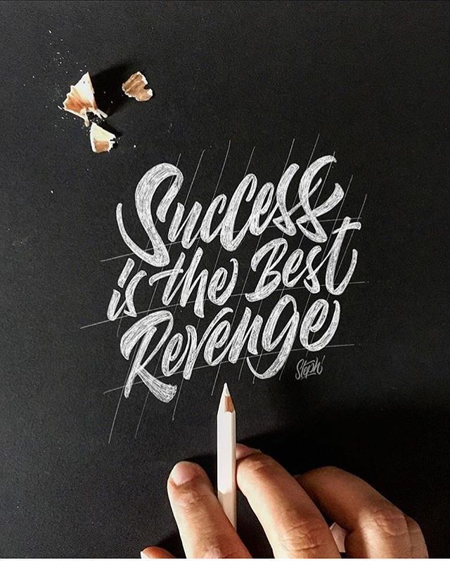 Simple hand lettering style black on white